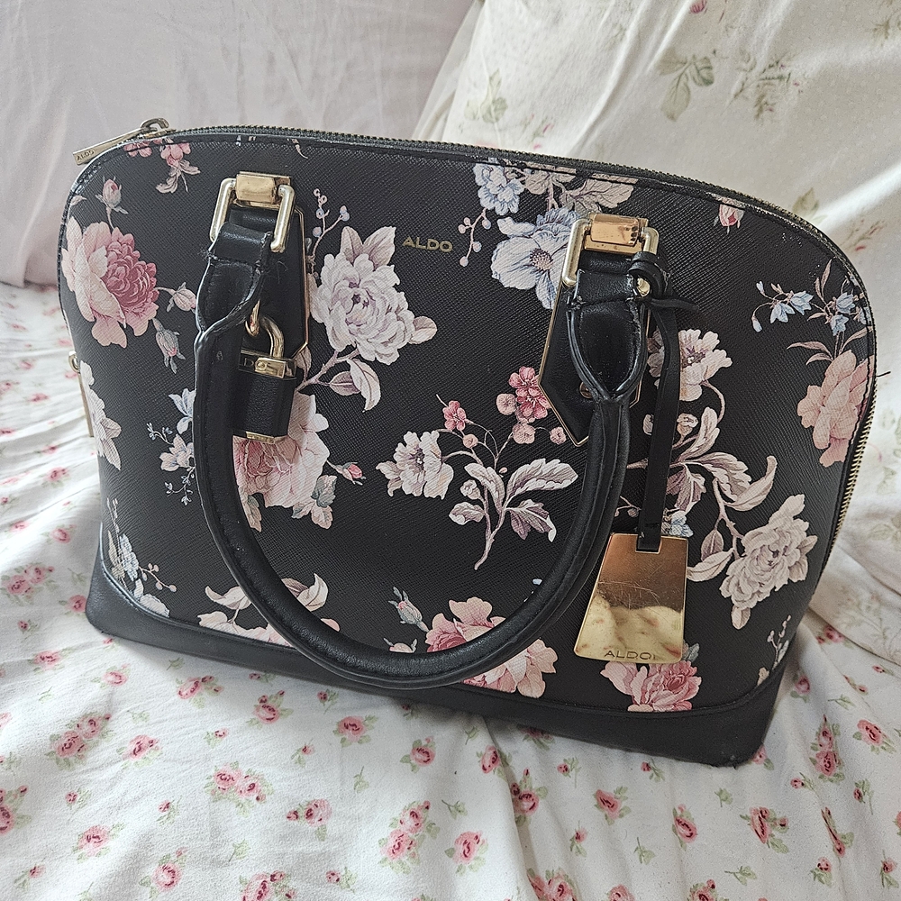 Aldo Black Floral Women's Bag